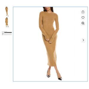 French Connection Knit Camel ANKLE-LENGHT Dress - Quiet Luxury